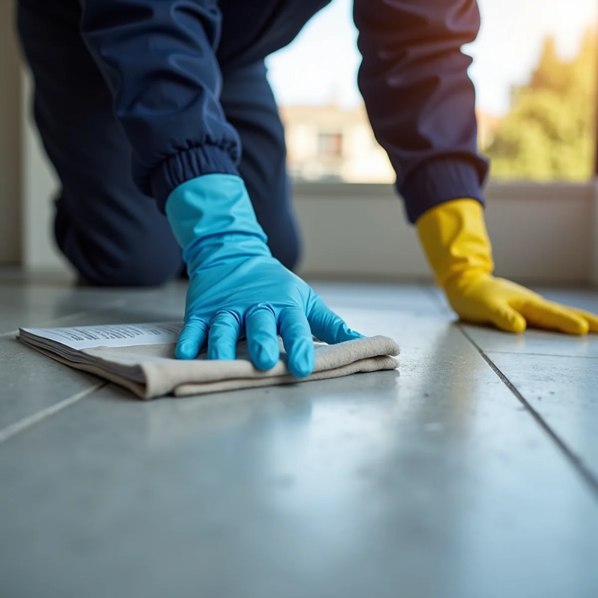 Framing and hard surfaces being cleaned and treated with antimicrobial