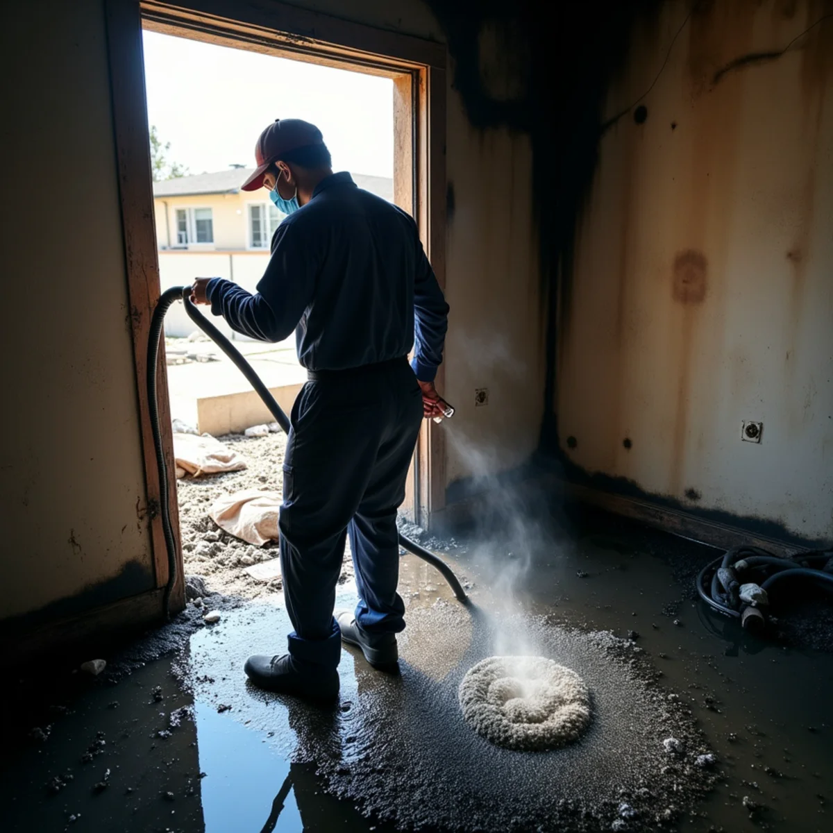 Suppression water extracted from a fire-damaged Redwood City property