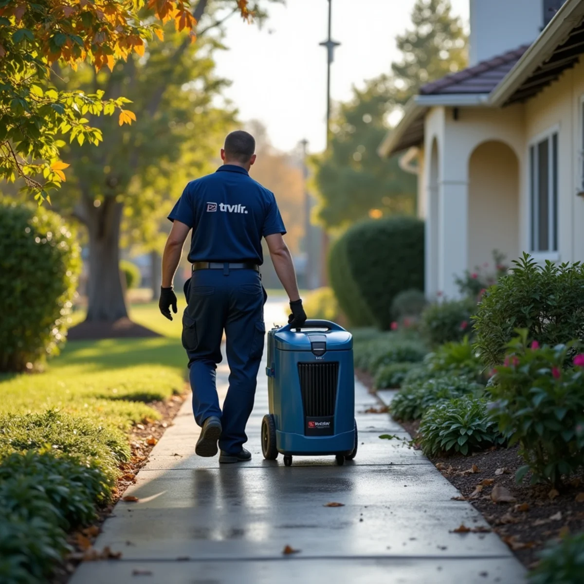 Water damage restoration at a remodelled home in Cupertino, California