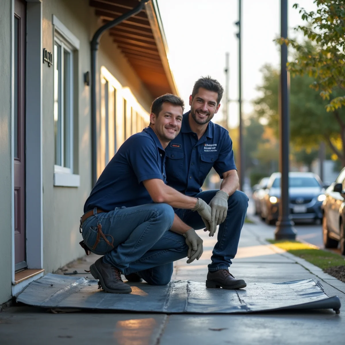 Water damage restoration at a newer townhome development in Dublin, California
