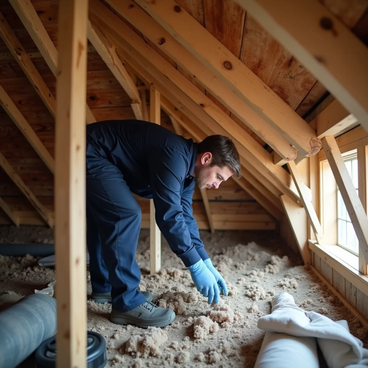 Water damage restoration work inside a Ladera, CA home