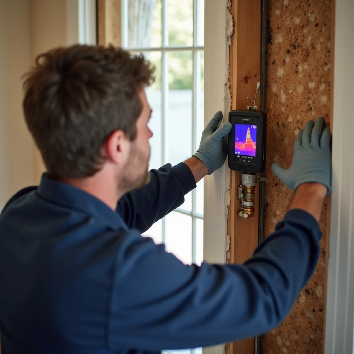 Water damage restoration work inside a Livermore, CA home