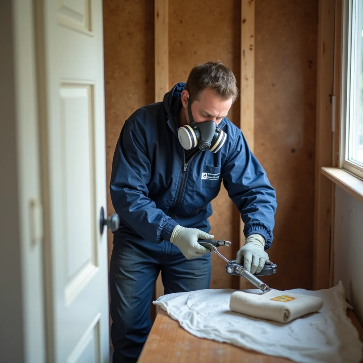 Water damage restoration work inside a Moss Beach, CA home